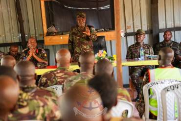 COMMANDER KENYA ARMY VISITS OMU HEADQUARTERS
