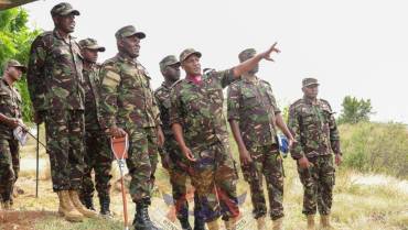 COMMANDER KENYA ARMY VISITS TROOPS IN TURKANA COUNTY
