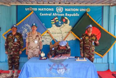 KDF COMMANDER TAKES OVER SECTOR WEST IN MINUSCA