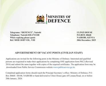 ADVERTISEMENT OF VACANT POSTS (CIVILIAN STAFF)
