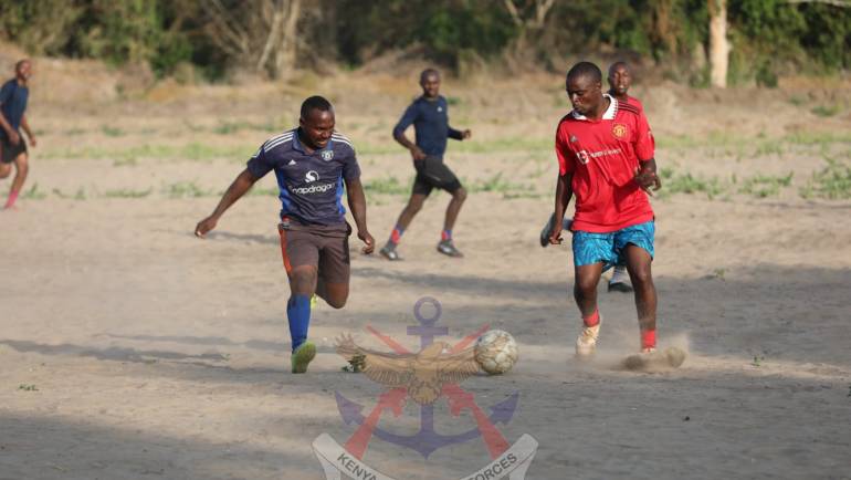 FITNESS AND MORALE ON DISPLAY AS OAB TROOPS FACE KENYA NAVY AT MANDA BASE