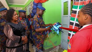 COMMANDER KENYA AIR FORCE COMMISSIONS NEW JUNIOR SCHOOL CLASSROOMS AT MOI FORCES ACADEMY