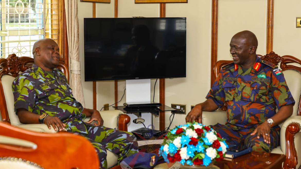 COMMANDER KENYA AIR FORCE RECEIVES DEFENCE SERGEANT MAJOR