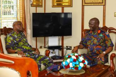 COMMANDER KENYA AIR FORCE RECEIVES DEFENCE SERGEANT MAJOR