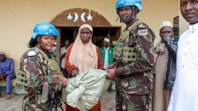 KENYAN PEACEKEEPERS BRING RAMADAN RELIEF TO OICHA’S VULNERABLE FAMILIES