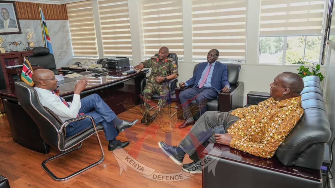 DEFENCE PS HOLDS TALKS WITH WAJIR AND VIHIGA COUNTY GOVERNORS ON PROPOSED STADIA