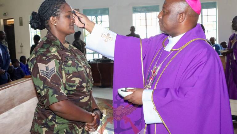 MILITARY ORDINARIATE OF KENYA MARKS ASH WEDNESDAY AT DEFENCE HEADQUARTERS 