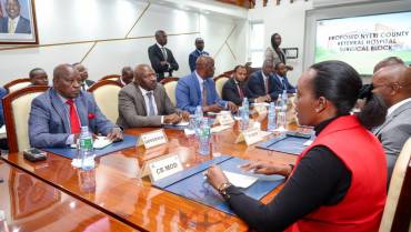 CS DEFENCE HOLDS CONSULTATIVE MEETING WITH NYERI COUNTY LEADERSHIP ON KEY HEALTH AND SPORTS INFRASTRUCTURE PROJECTS