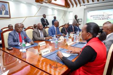 CS DEFENCE HOLDS CONSULTATIVE MEETING WITH NYERI COUNTY LEADERSHIP ON KEY HEALTH AND SPORTS INFRASTRUCTURE PROJECTS