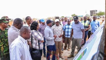 DEFENCE PS INSPECTS PROGRESS OF WAJIR STADIUM AND REVIEWS UPCOMING INFRASTRUCTURE PROJECTS