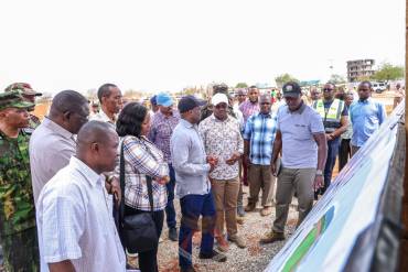 DEFENCE PS INSPECTS PROGRESS OF WAJIR STADIUM AND REVIEWS UPCOMING INFRASTRUCTURE PROJECTS