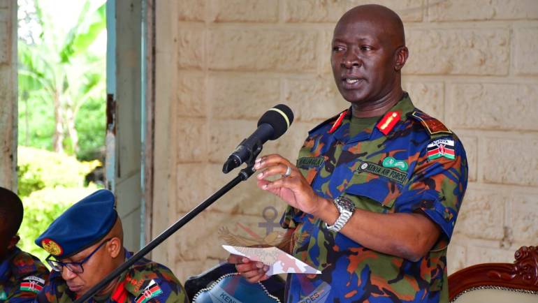 COMMANDER KENYA AIR FORCE COMMENDS RAPID RESPONSE UNIT FOR FLOOD RESCUE OPERATIONS