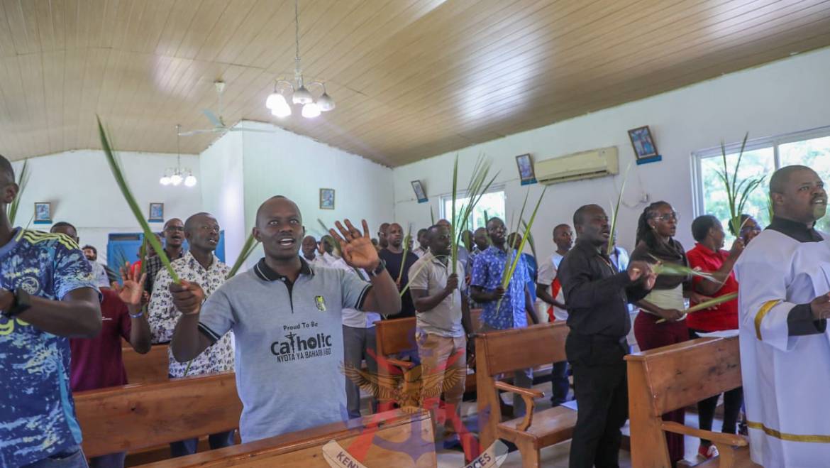 FAITH ON THE FRONTLINE: KDF TROOPS MARK PALM SUNDAY IN BONI ENCLAVE