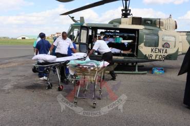 KDF AIRLIFTS GILGIL FIRE WOUNDED TO SPECIALIZED CARE