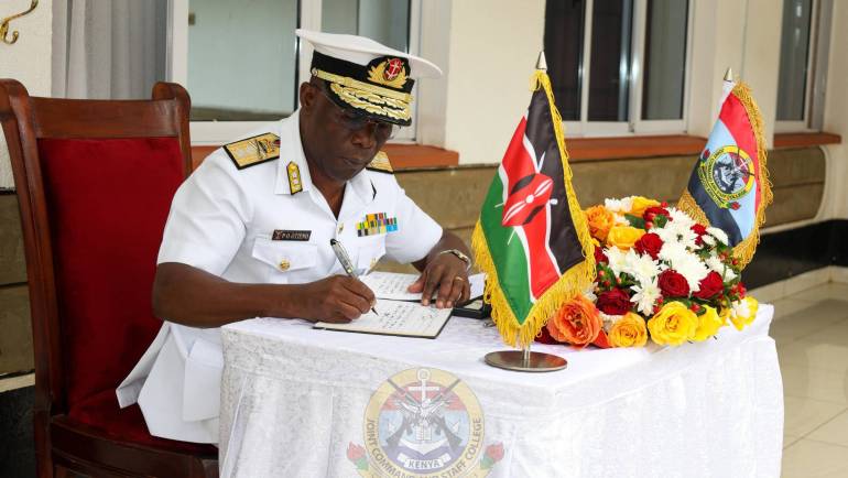 JCSC HOSTS KENYA NAVY COMMANDER FOR LECTURE OF OPPORTUNITY