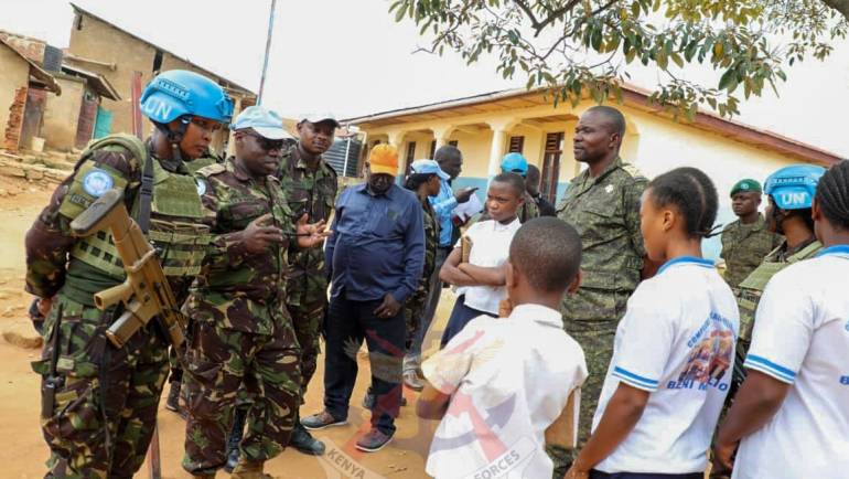 KENYAN PEACEKEEPERS ASSIST ORPHANS