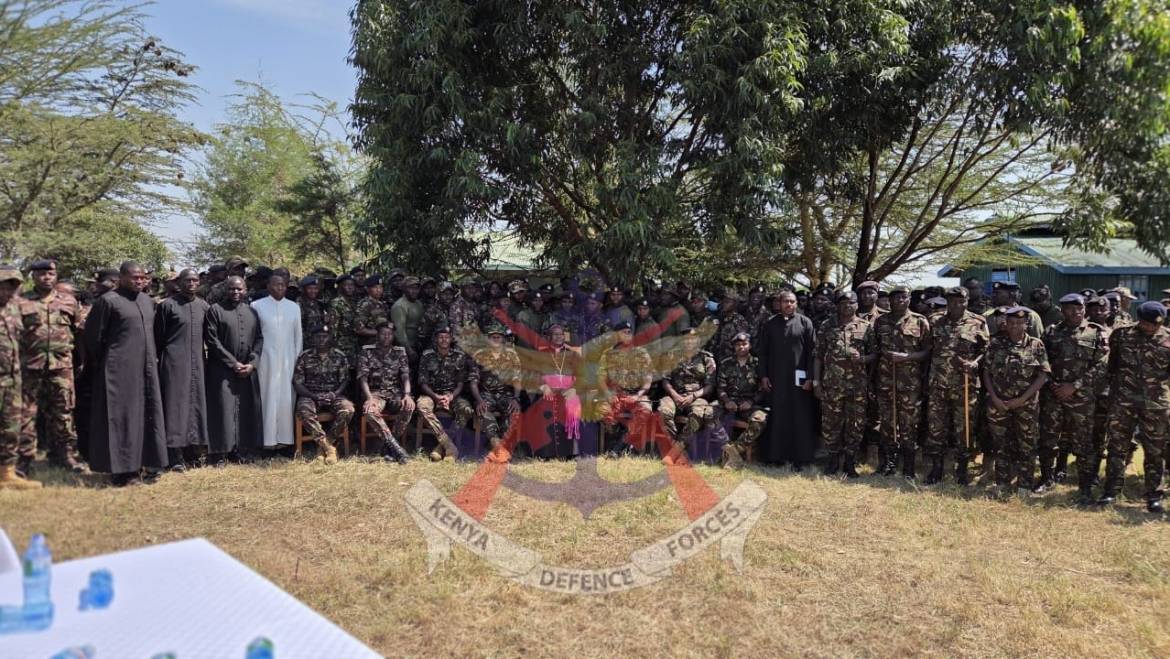 FAITH AT THE CORE OF SOLDIERING; BISHOP NG’ANG’A VISITS KDF RANGE CAMP
