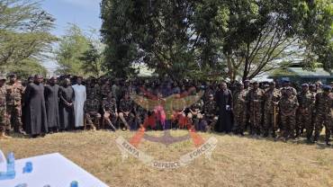 FAITH AT THE CORE OF SOLDIERING; BISHOP NG’ANG’A VISITS KDF RANGE CAMP