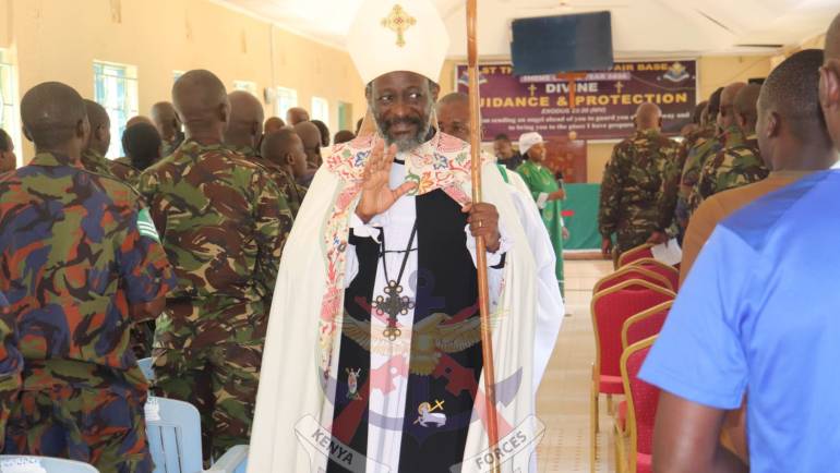 FAITH AS A SOLDIER’S SHIELD: BISHOP VISITS WAJIR AIRBASE